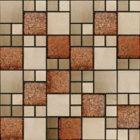 Metal and glass tile