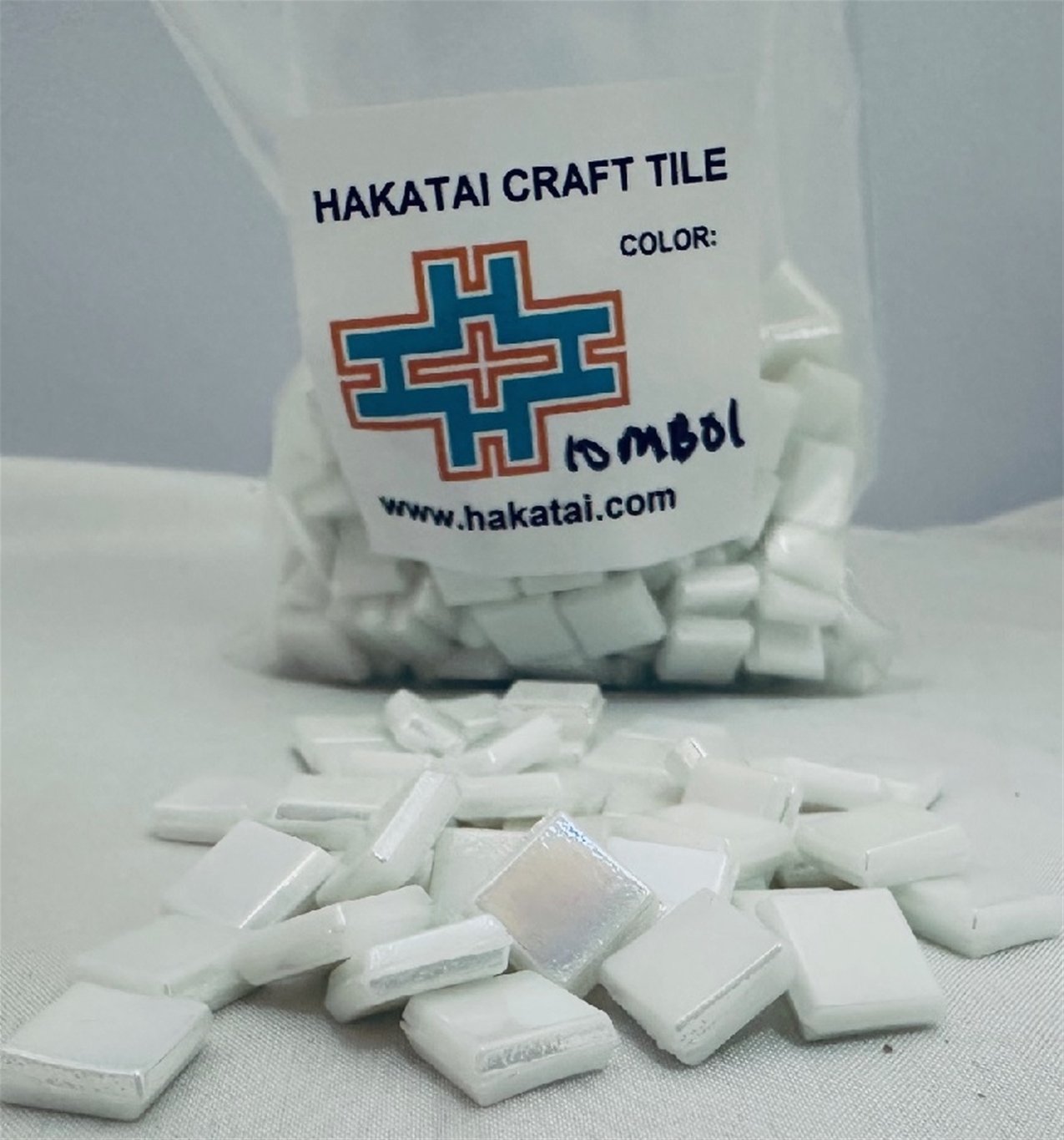 Mini white mosaic art tiles