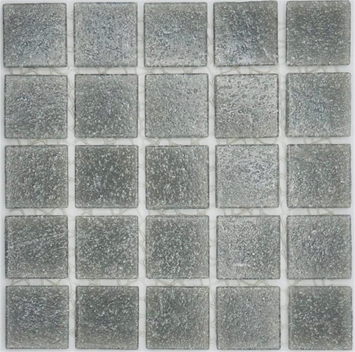 A grey mosaic tile from the CartGlass tile line