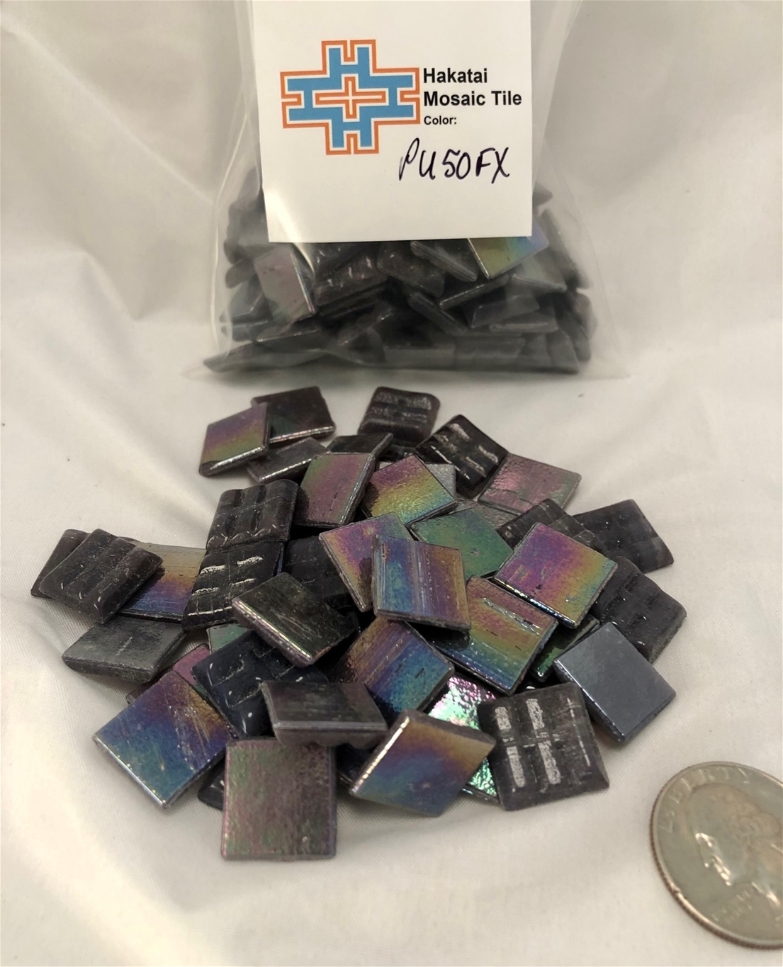 Eggplant glass tiles for crafts