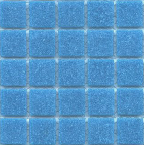 Cartglass Lake blue glass tile in sheets and loose 